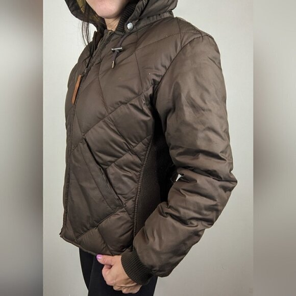 EDDIE Bauer Goose down "Skyliner" coat brown fits medium - Picture 5 of 12